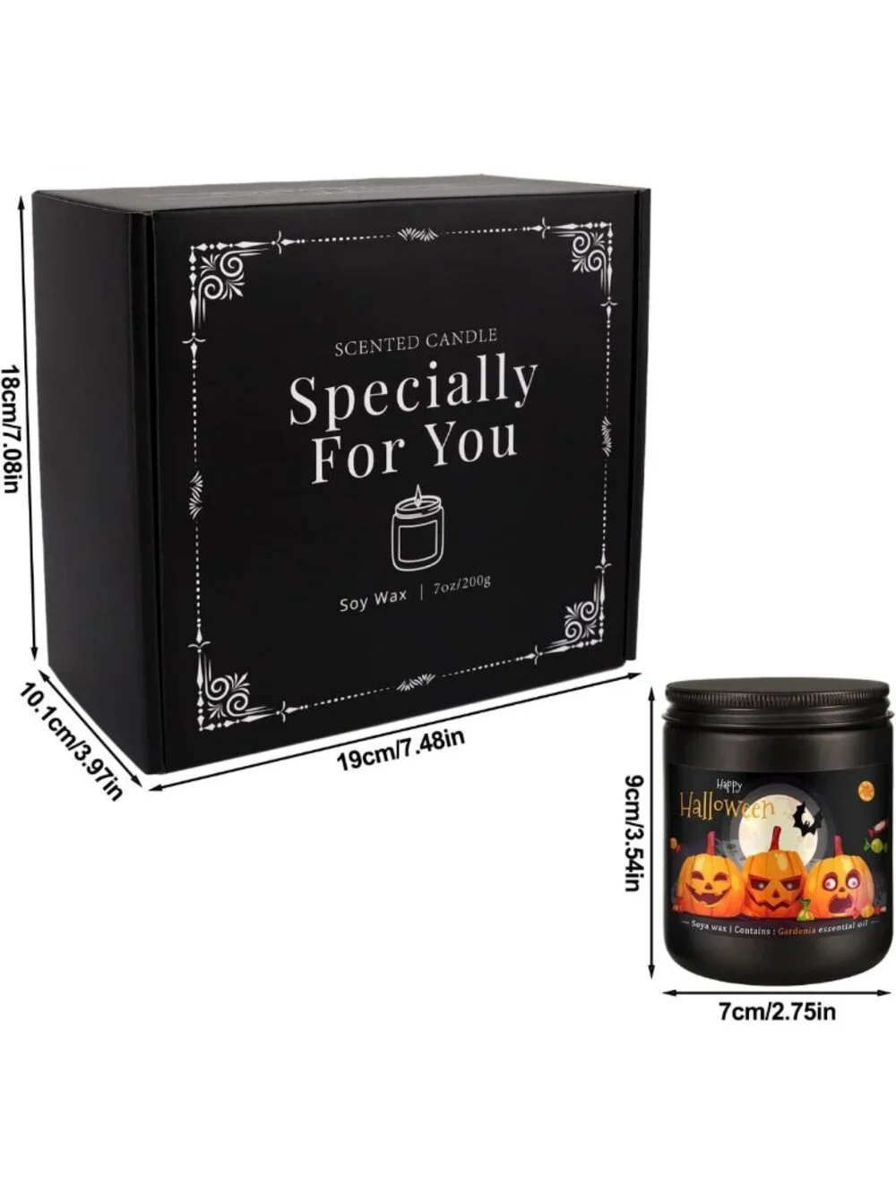 4 Pack Halloween Scented Candles - Soy Wax Aromatherapy Gift Set for Home Decor